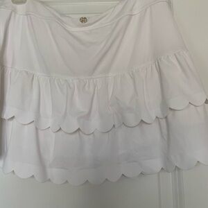Lilly Pulitzer White Scalloped Luxletic Skirt